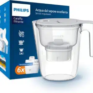 Caraffa filtrante philips water, caraffa depuratore acqua, caraffa filtrante acqua potabile, caraffa filtrante philips