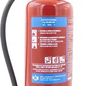 estintore omologato per affitti brevi EN 3-7 , estintore a polvere da 6 kg