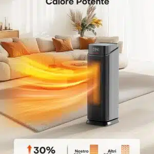 QEXREED stufetta elettrica basso consumo - riscaldamento potente, efficienza energetica classe A