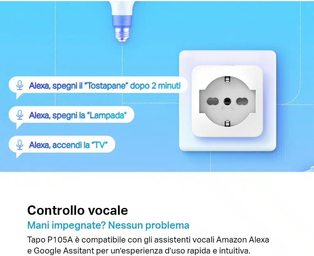 Tapo - Presa Smart WiFi Italiana 5 Tapo presa smart WiFi 5